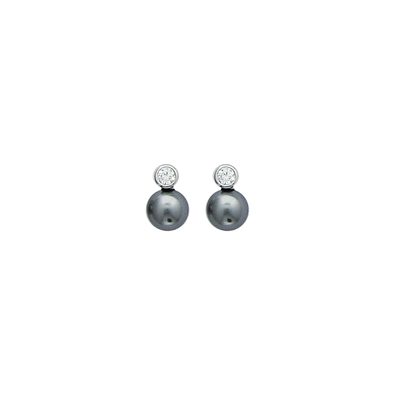Boucles d'oreilles argent perles d'imitations