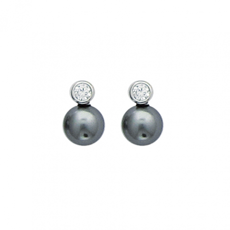 Boucles d'oreilles argent perles d'imitations