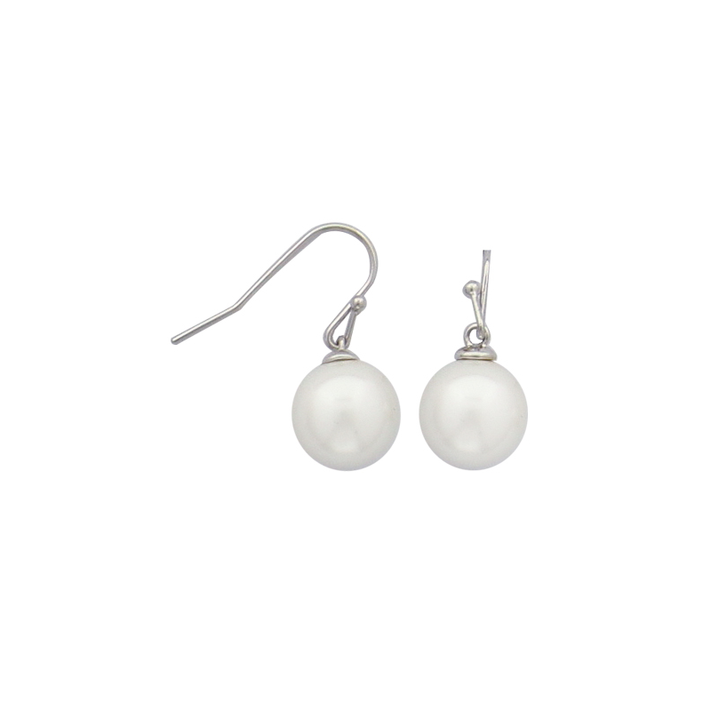 Boucles d'oreilles argent perles d'imitation