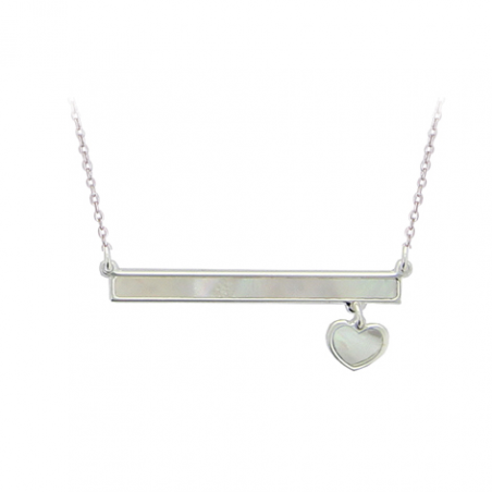 Collier argent nacre