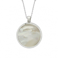 Pendentif argent OZ nacre