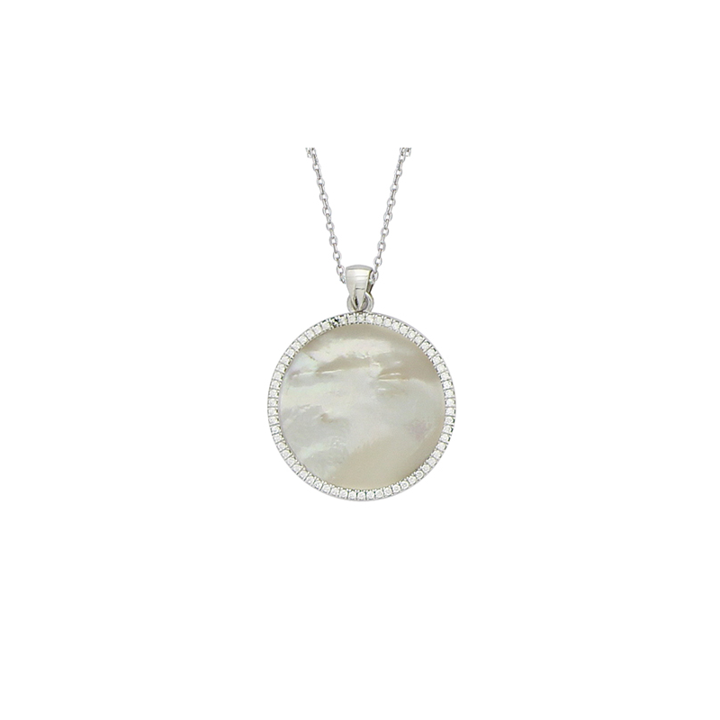 Pendentif argent OZ nacre