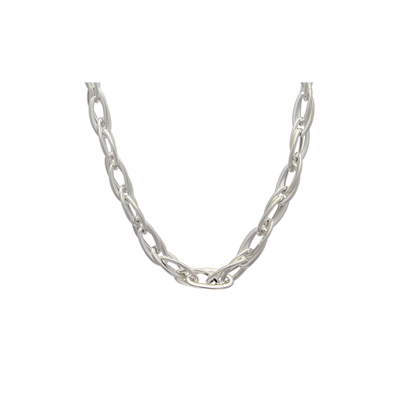 Collier argent maille ovale