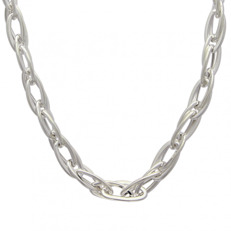 Collier argent maille ovale