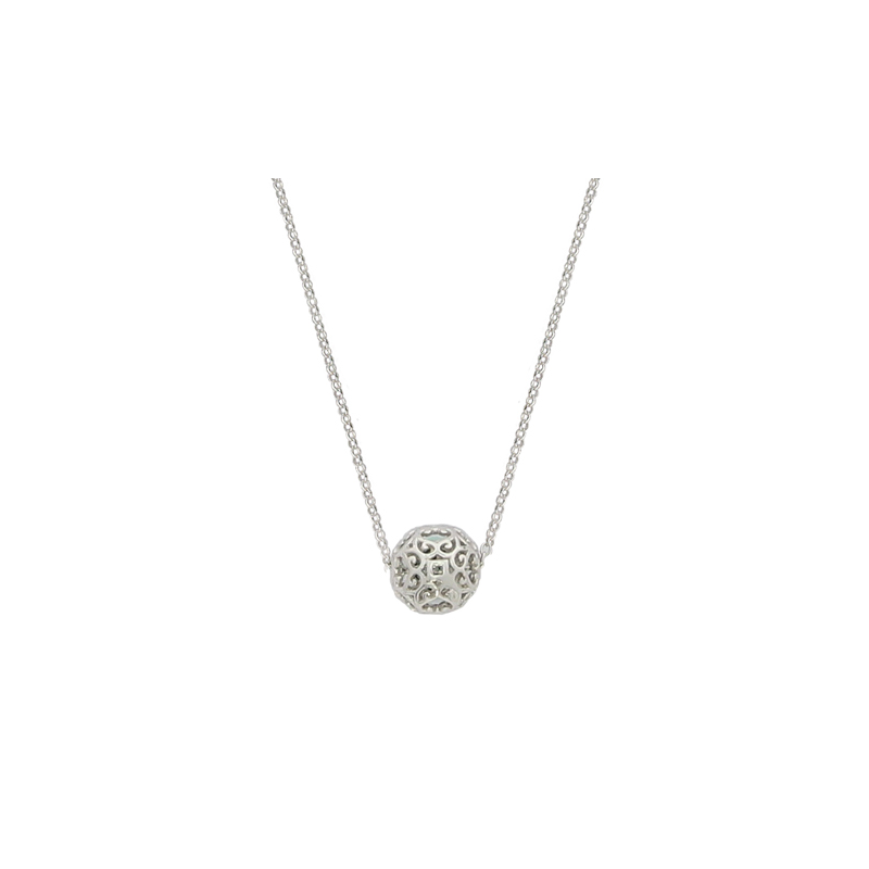 Collier argent boule