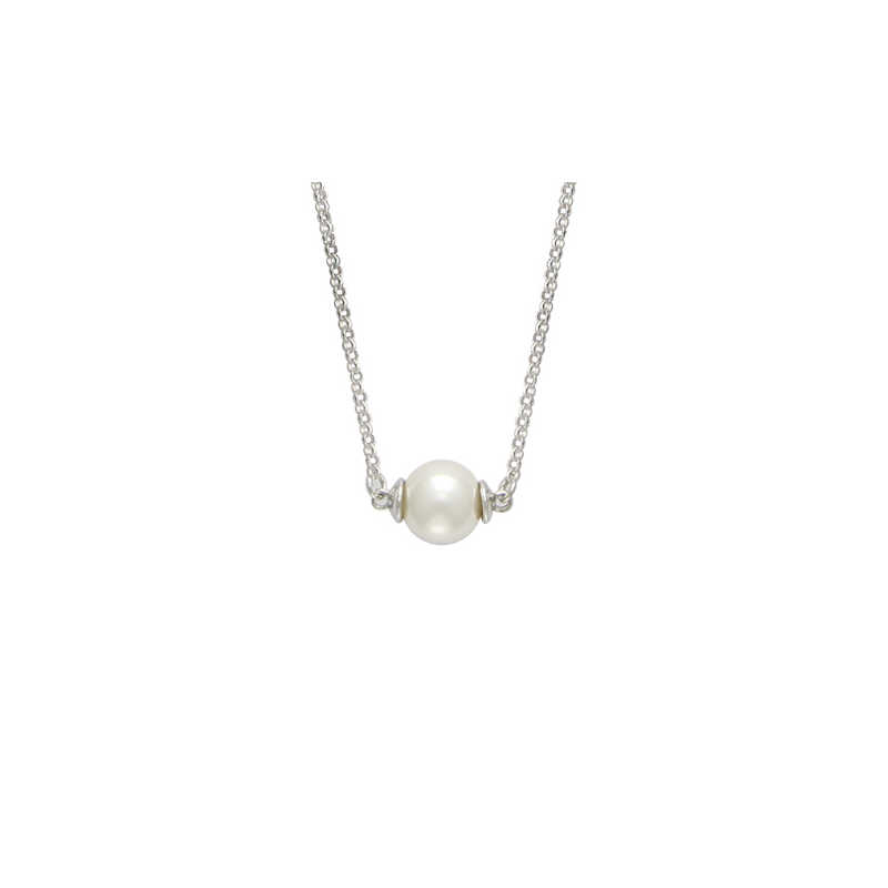 Collier argent perle