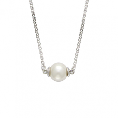 Collier argent perle