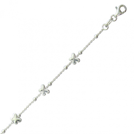 Bracelet argent papillons