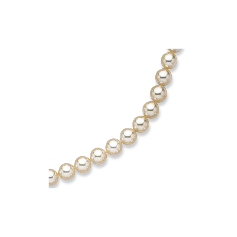 Collier perles de Majorque imitation  blanche 40cm