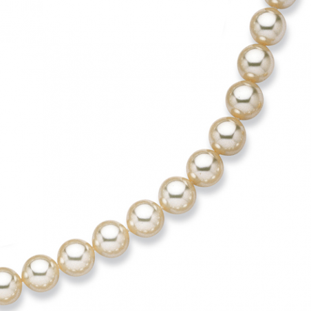 Collier perles de Majorque imitation  blanche 40cm