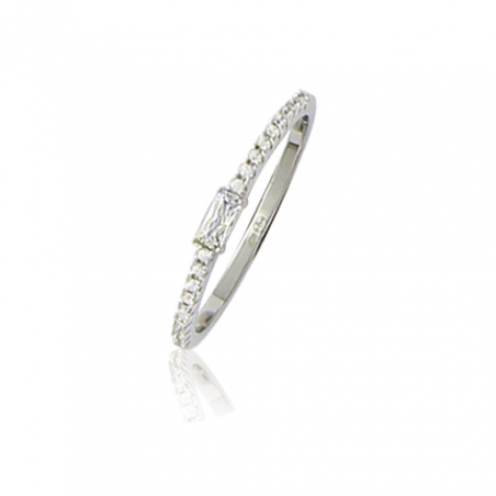 Bague argent OZ cristal blanc