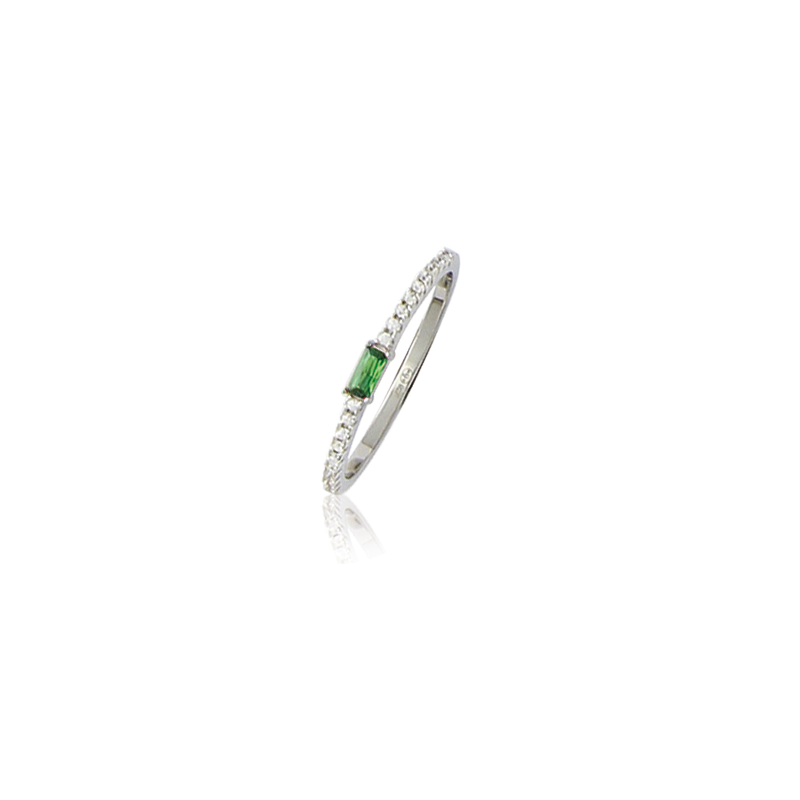 Bague argent OZ vert