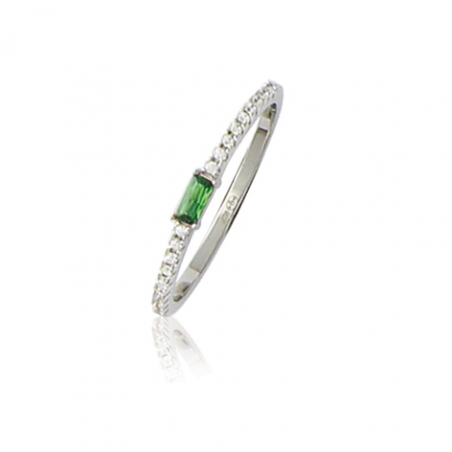 Bague argent OZ vert