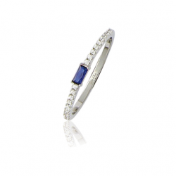 Bague argent OZ bleu
