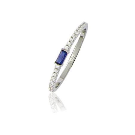 Bague argent OZ bleu