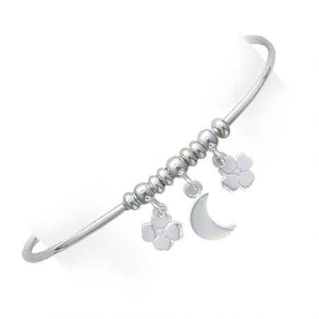 Bracelet rigide argent