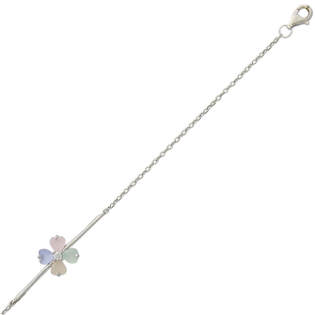 Bracelet argent multi couleur