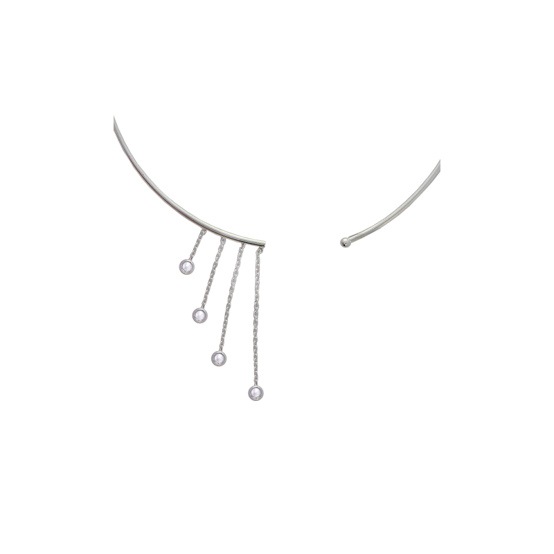 Collier rigide argent OZ