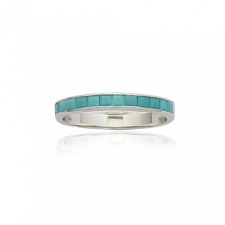 Bague argent turquoise