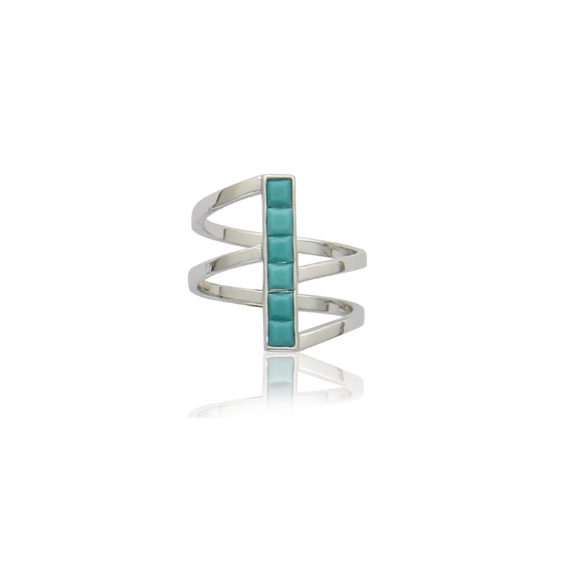 Bague argent turquoise
