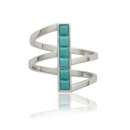 Bague argent turquoise