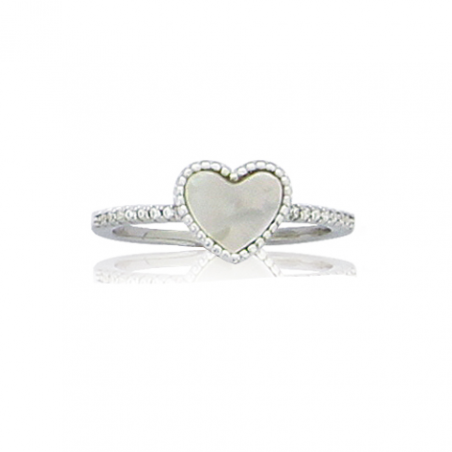 Bague argent OZ nacre