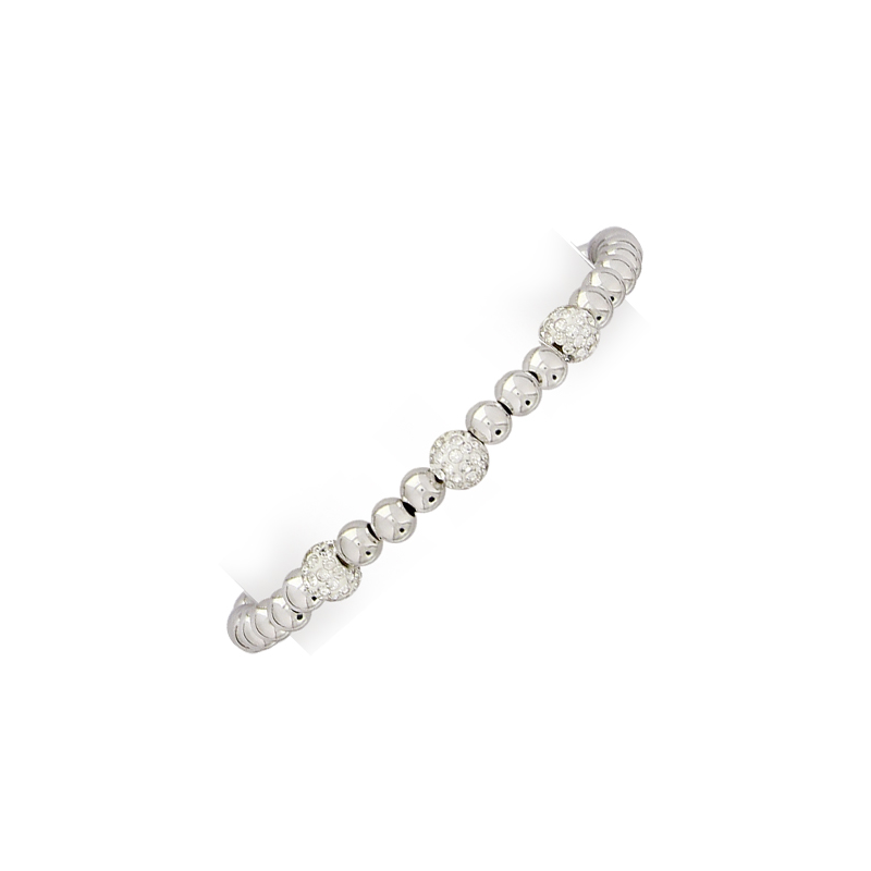 Bracelet argent cristal blanc