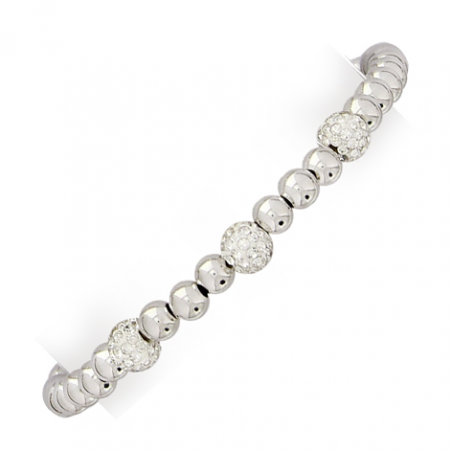 Bracelet argent cristal blanc