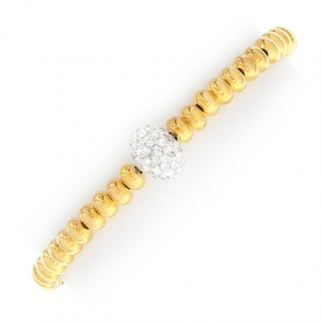 Bracelet argent doré cristal blanc