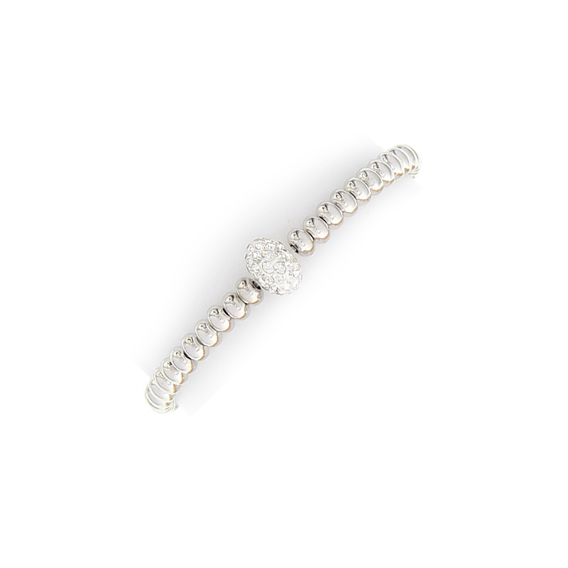 Bracelet argent doré cristal blanc