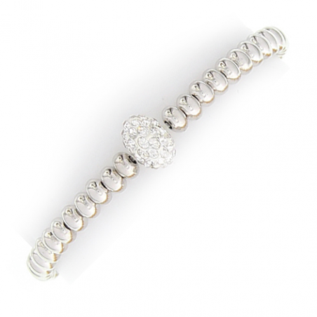 Bracelet argent doré cristal blanc