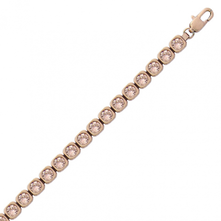 Bracelet acier rose OZ