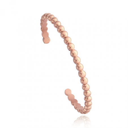 Bracelet rigide acier rose boule