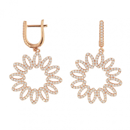 Boucles d'oreilles plaqué or rose oxyde
