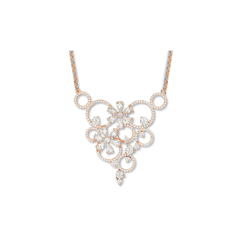 Collier plaqué or rose oxyde