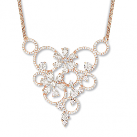 Collier plaqué or rose oxyde