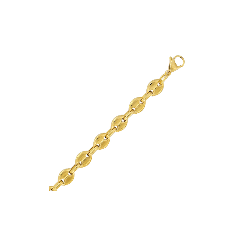Collier acier grain de café en 55cm