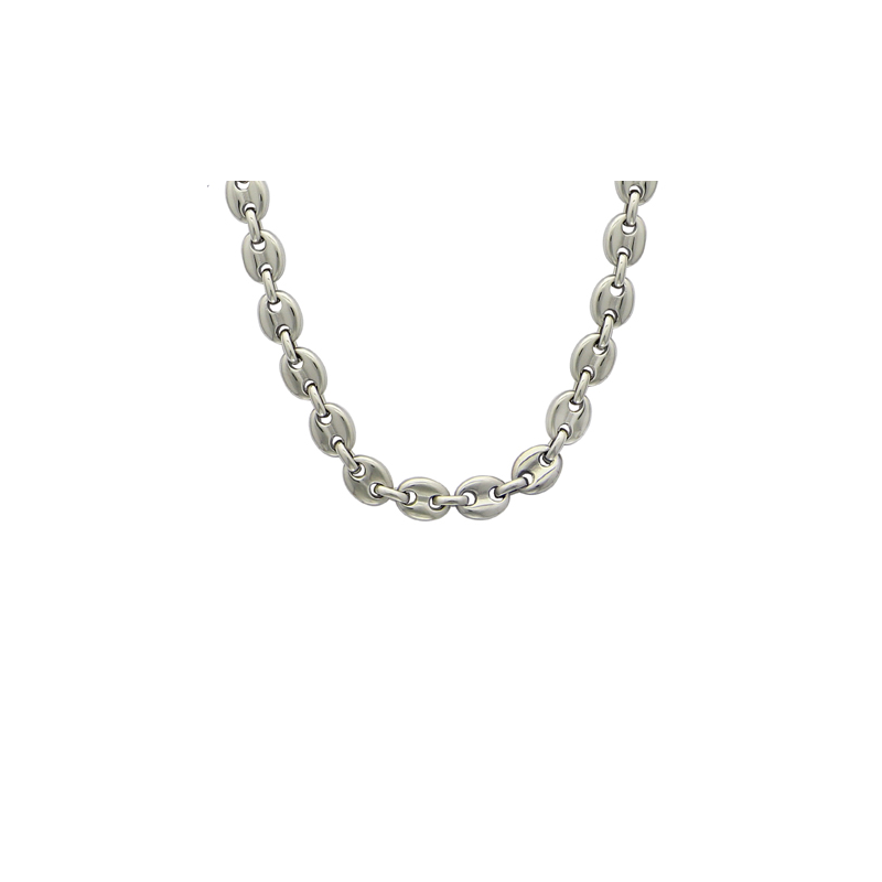 Collier acier grain de café en 55cm