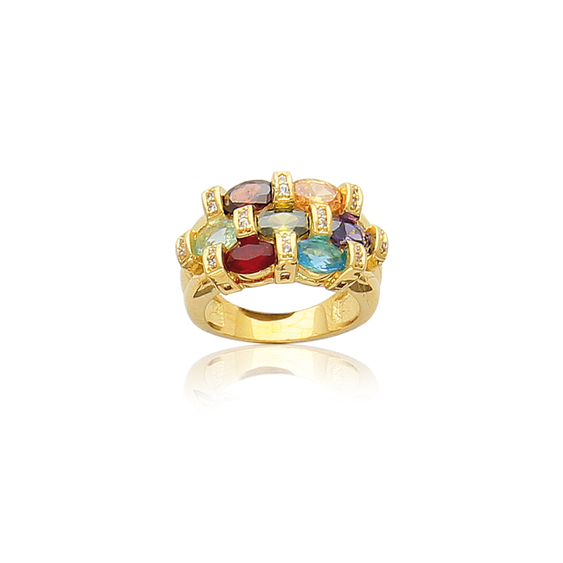 Bague plaqué or oxyde