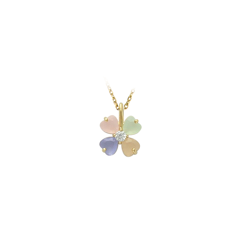 Pendentif multi plaqué or oxyde