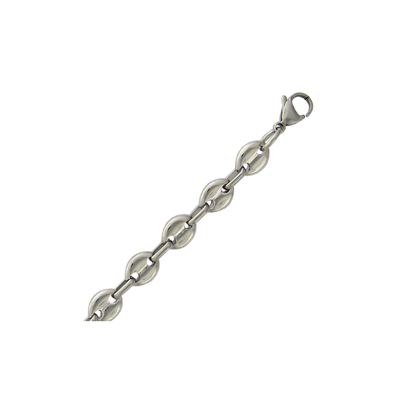 Bracelet acier grain de café en 23cm