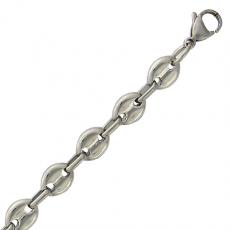 Bracelet acier grain de café en 23cm