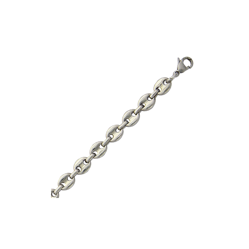Bracelet acier grain de café en 21cm