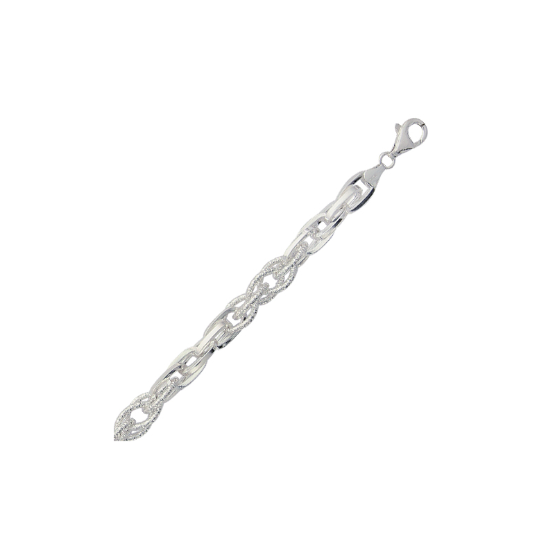 Bracelet argent maille entrelacé 