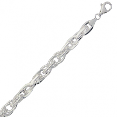 Bracelet argent maille entrelacé 