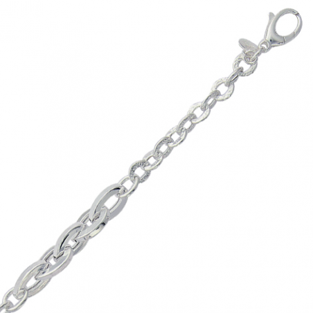 Bracelet argent maille entrelacé 