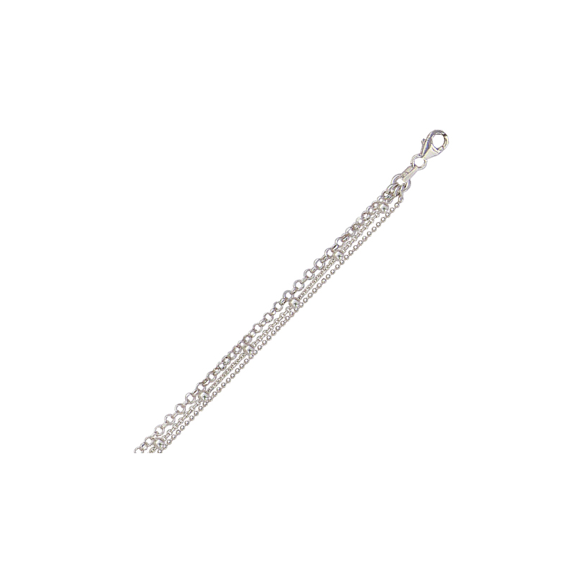 Chaîne de cheville argent  en 25-27 cm