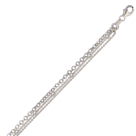 Chaîne de cheville argent  en 25-27 cm