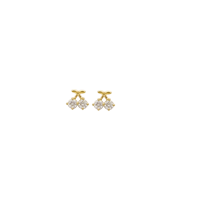 Boucles d'oreilles plaqué or et oxyde