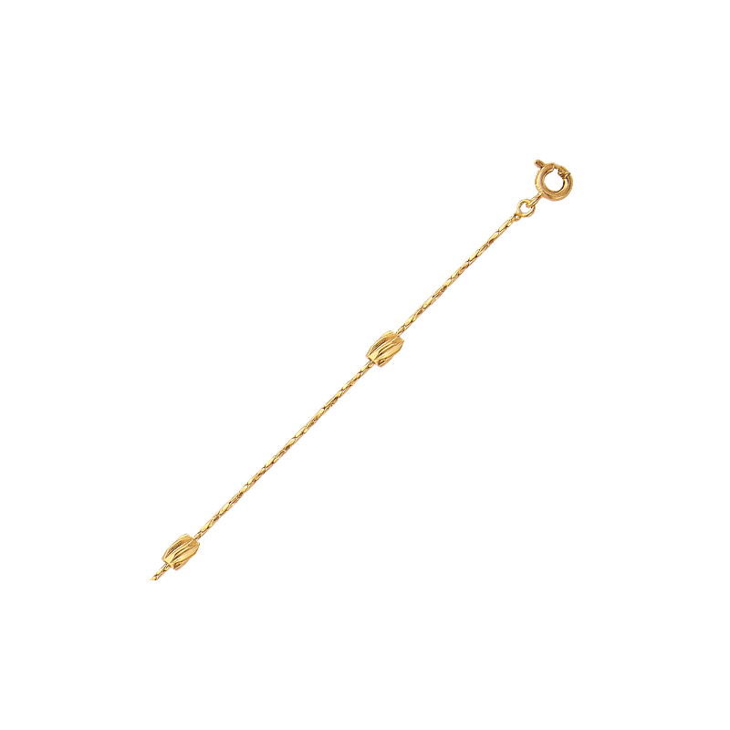 Chaîne de cheville plaqué or 